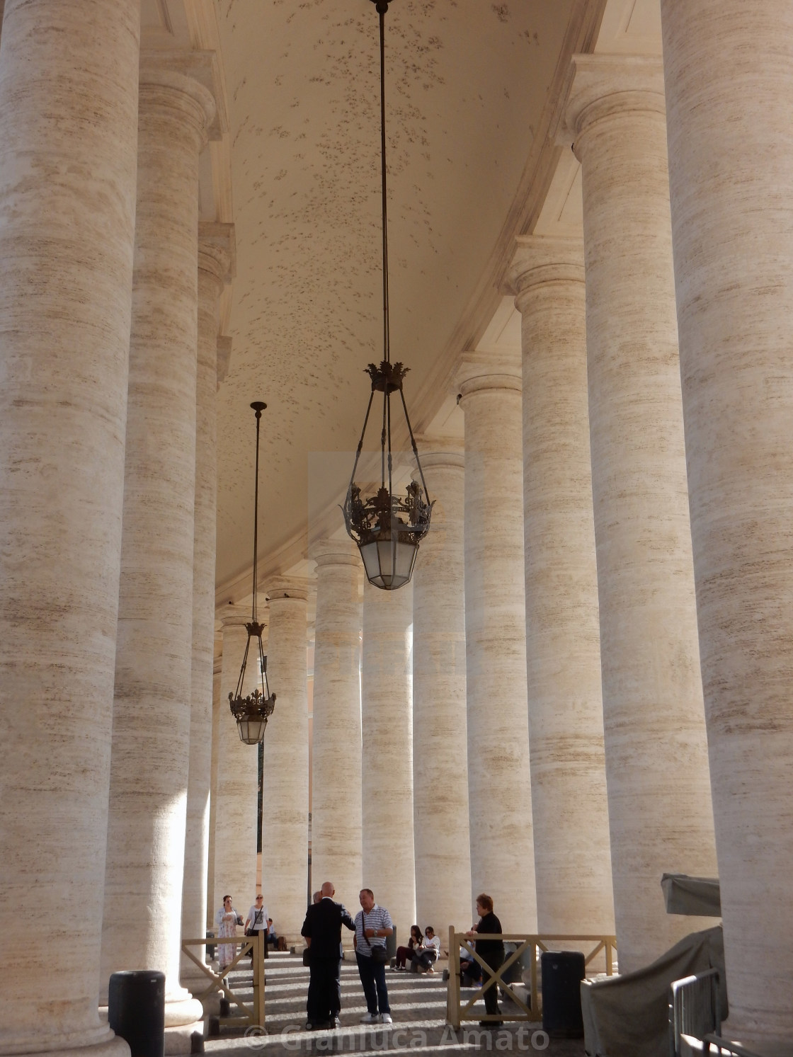 "Vaticano - Interno del colonnato del Bernini" stock image