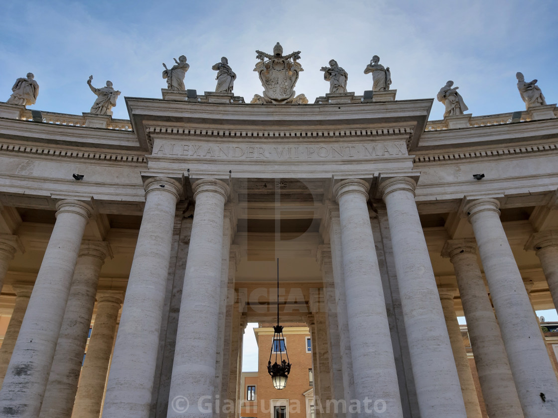 "Vaticano - Particolare del Colonnato del Bernini" stock image