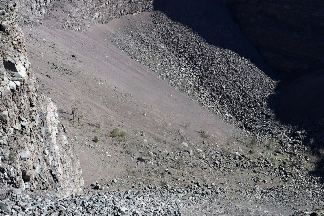 "Vesuvio – Particolare del fondo del cratere" stock image