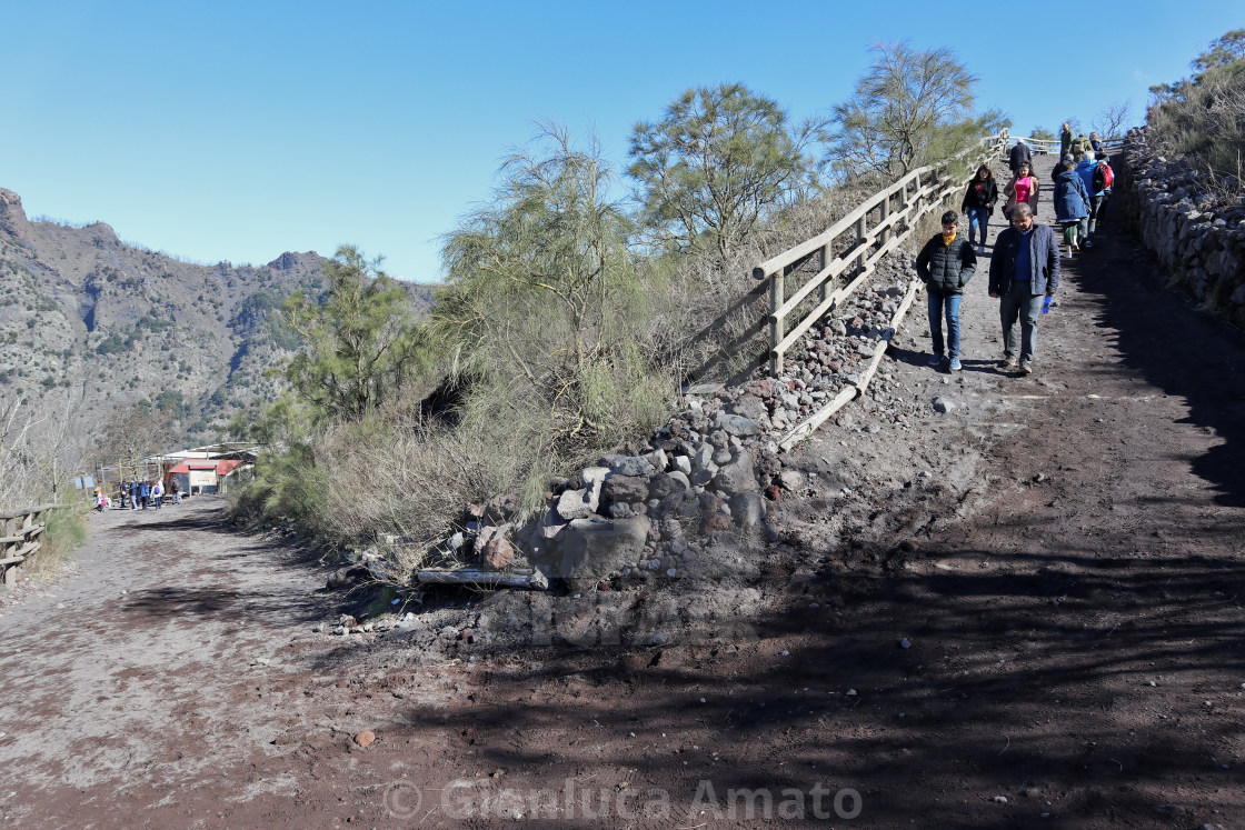 "Vesuvio – Primo tornante del sentiero del Gran Cono" stock image