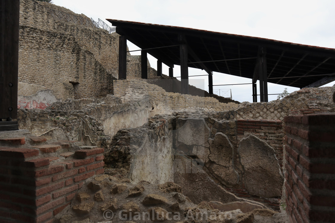 "Napoli - Rovine nel Parco Archeologico di Pausilypon" stock image