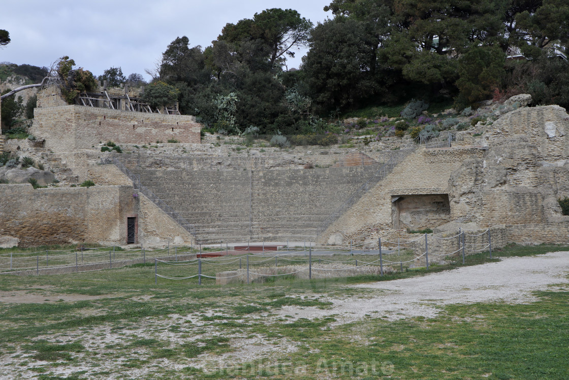 "Napoli - Teatro greco del Parco Archeologico di Pausilypon" stock image