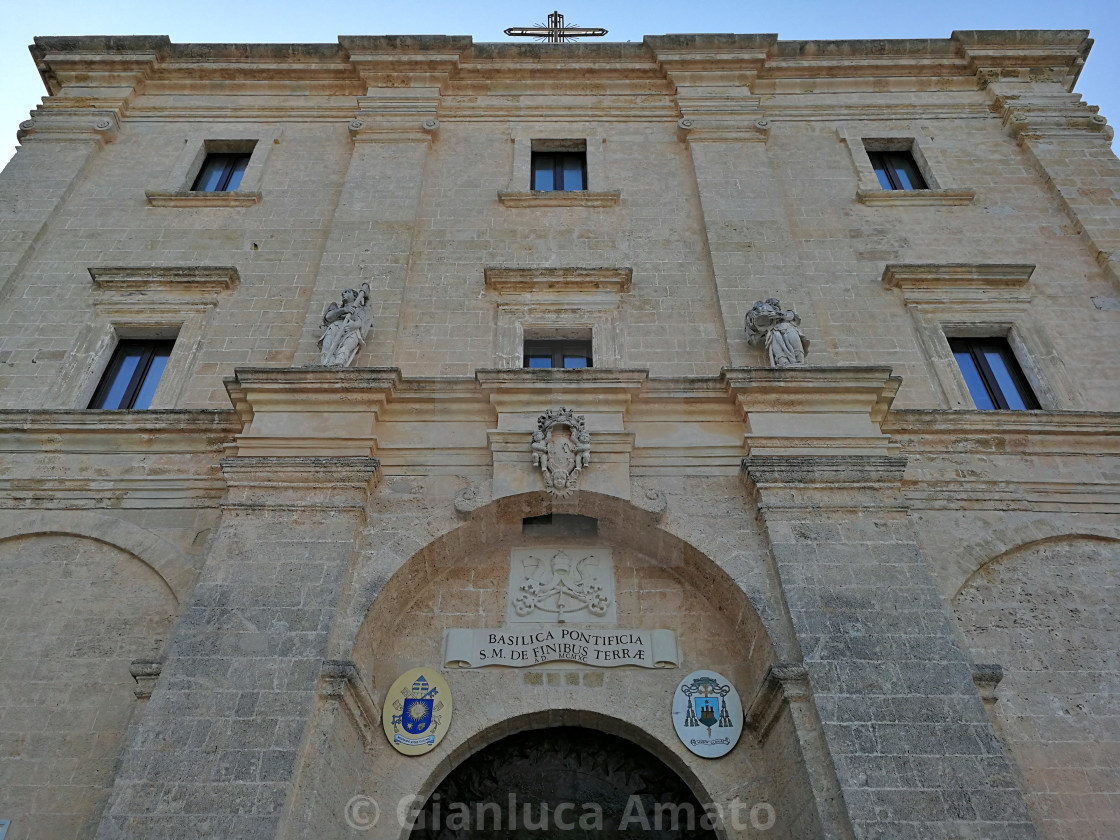 "Facciata del Santuario di Santa Maria di Leuca" stock image