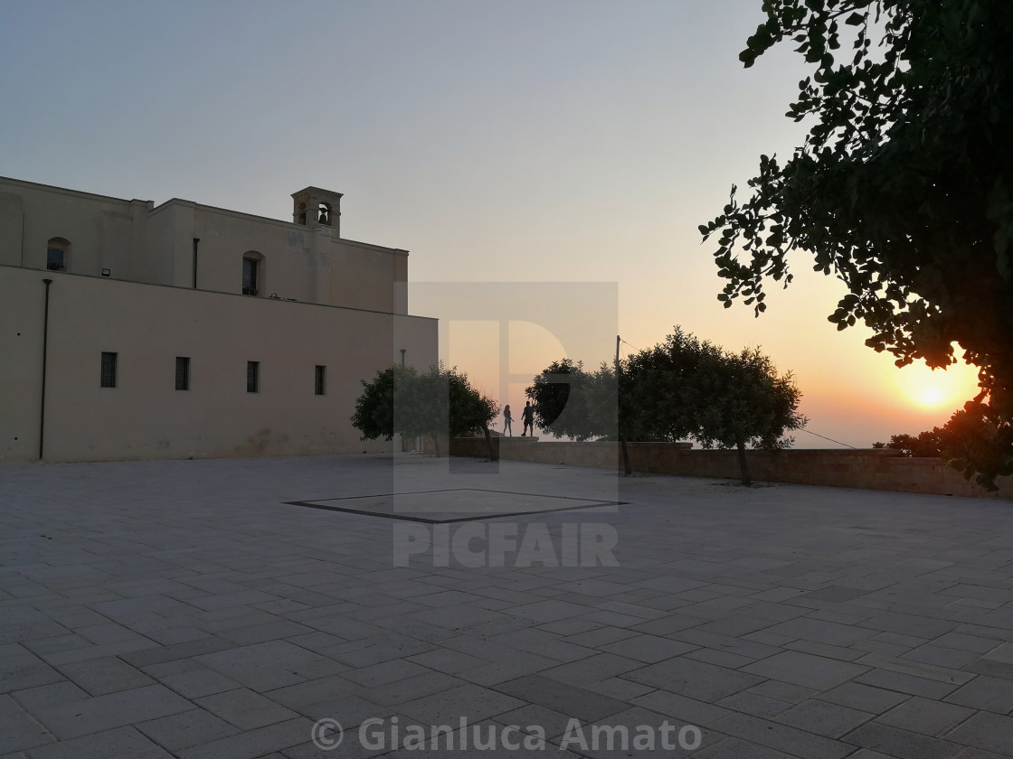 "Alba dal Santuario di Santa Maria di Leuca" stock image