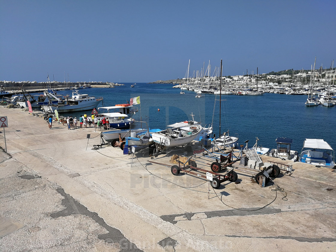 "Santa Maria di Leuca - Banchina dalla torre del porto" stock image