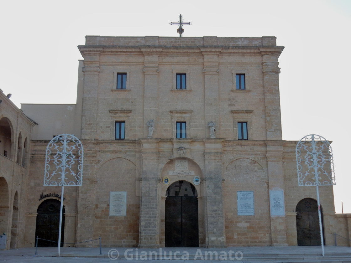 "Santa Maria di Leuca - Facciata della basilica all'alba" stock image