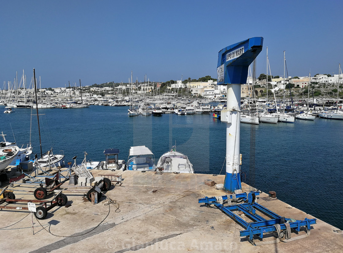 "Santa Maria di Leuca - Gru del porto" stock image