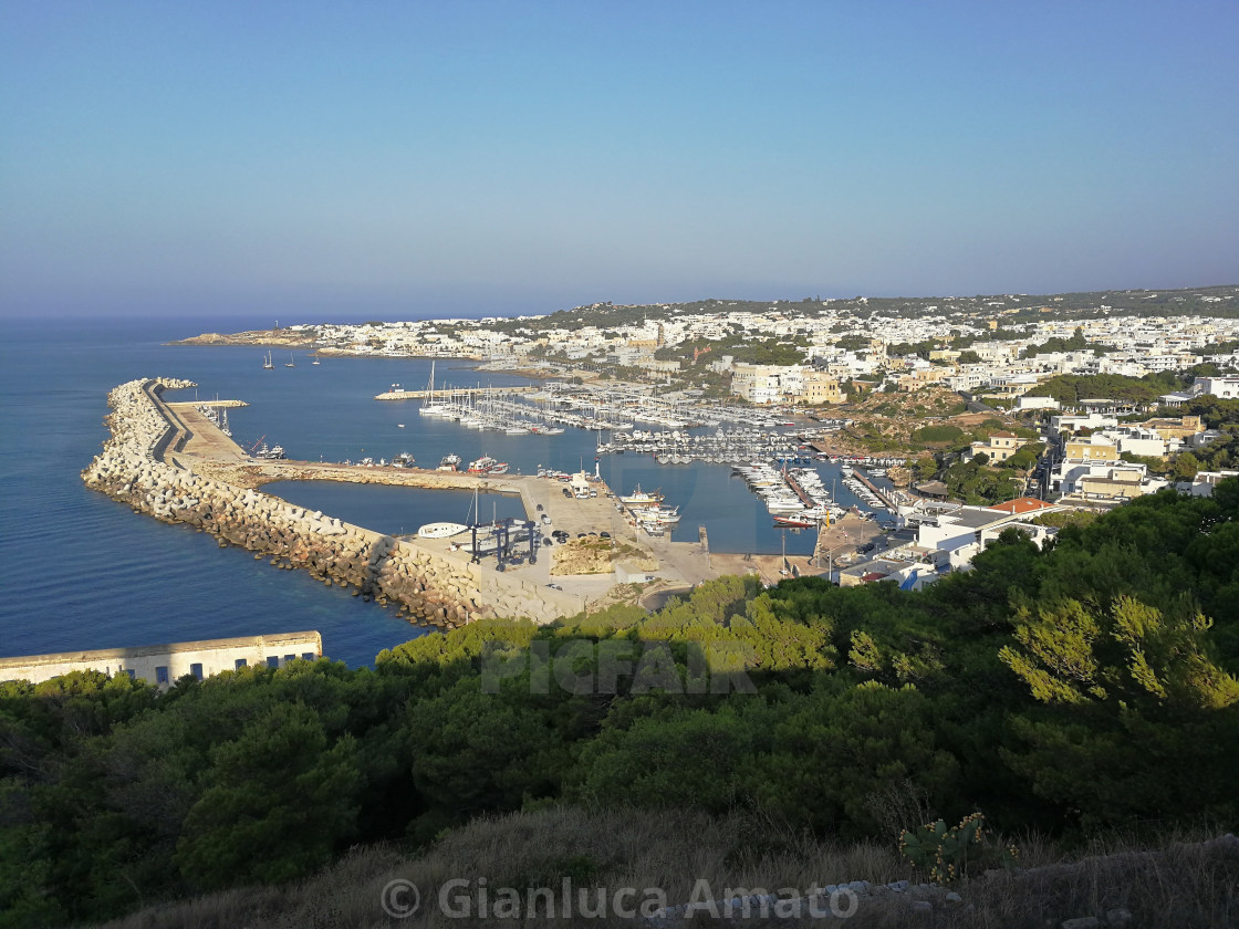 "Santa Maria di Leuca - Panorama del porto dal convento" stock image