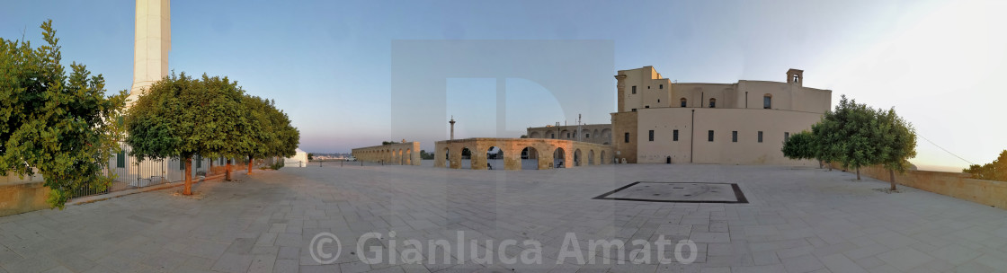 "Santa Maria di Leuca - Panoramica del piazzale del santuario all'alba" stock image