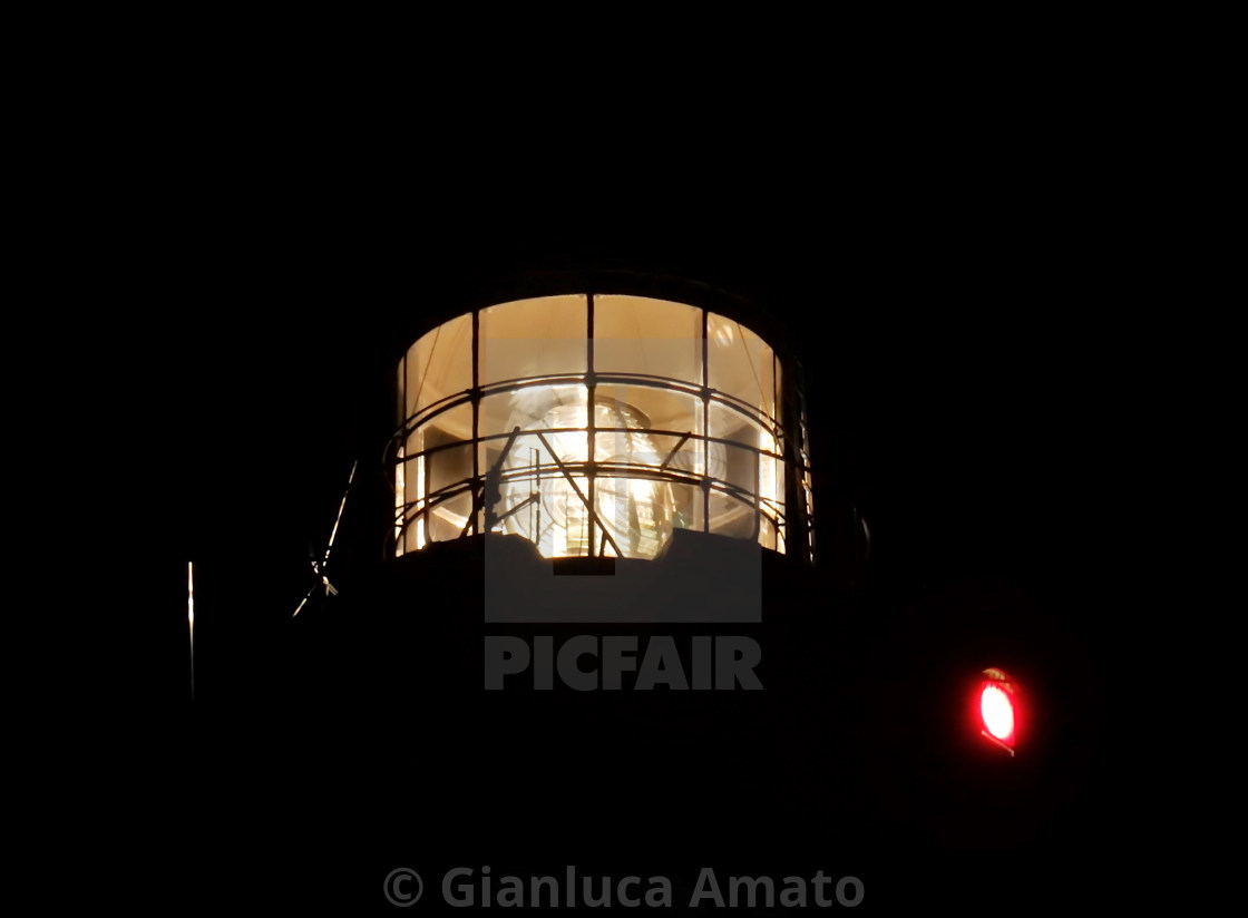 "Santa Maria di Leuca - Particolare del faro di notte" stock image