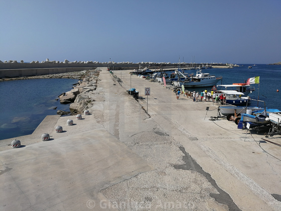 "Santa Maria di Leuca - Pontile dalla torre del porto" stock image