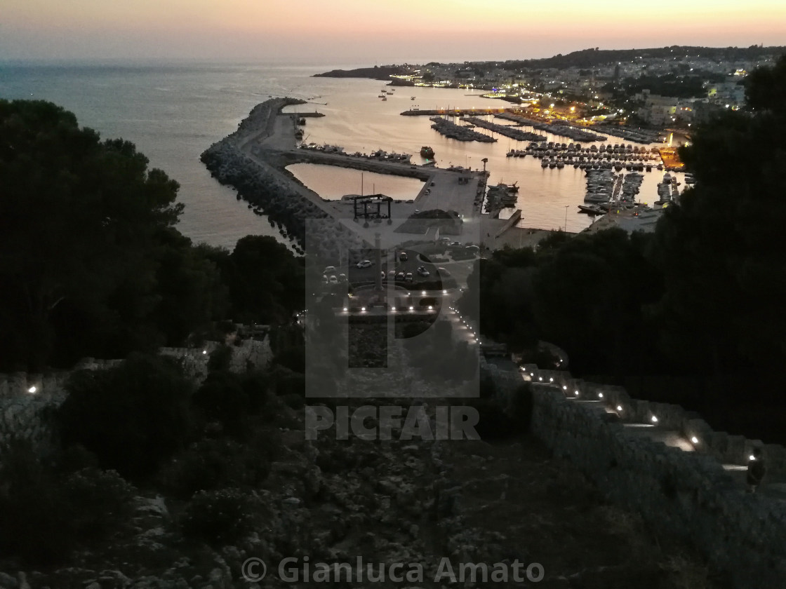 "Santa Maria di Leuca - Scorcio del porto al tramonto" stock image