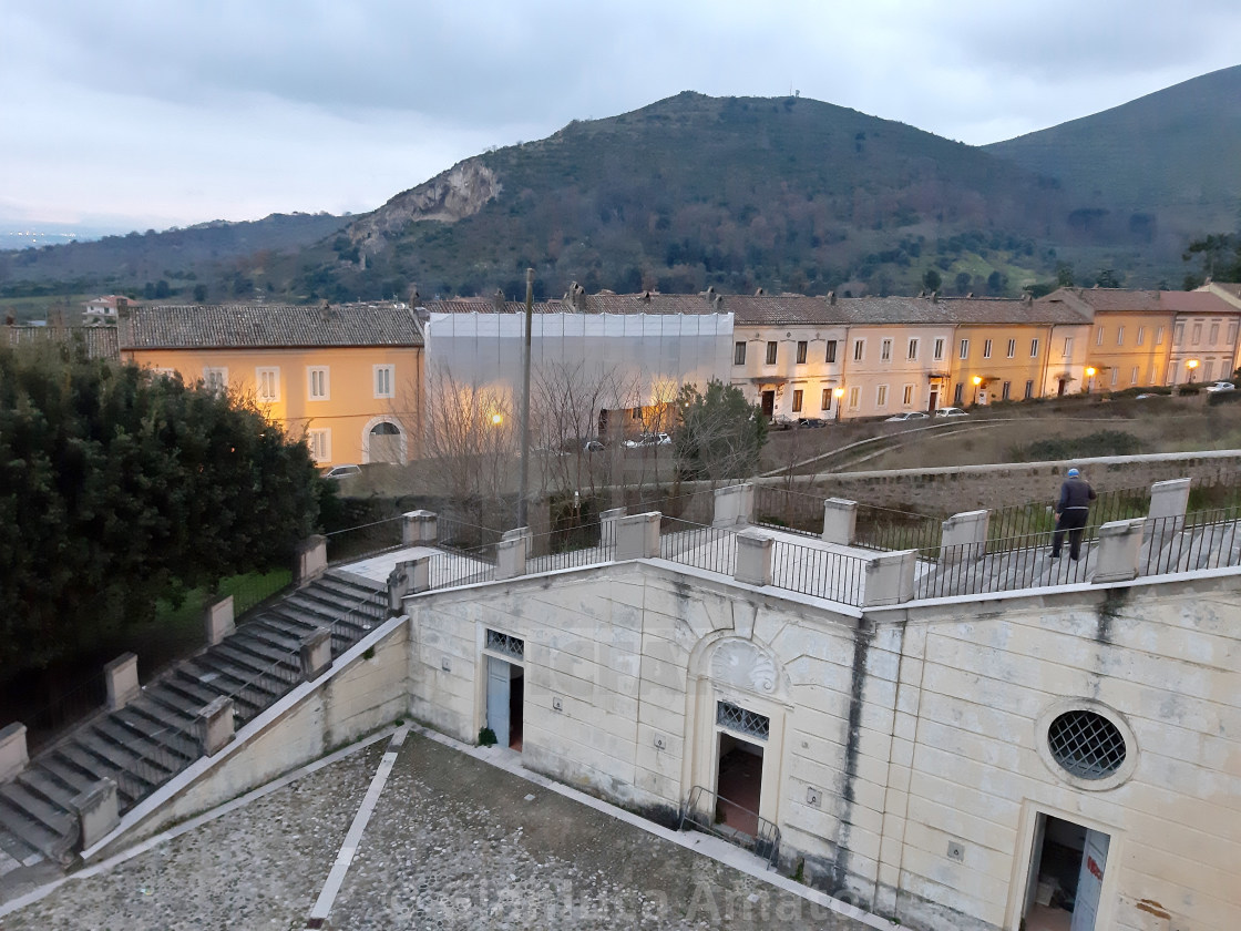 "San Leucio - Scorcio di sera dalla scala monumentale del Belvedere" stock image