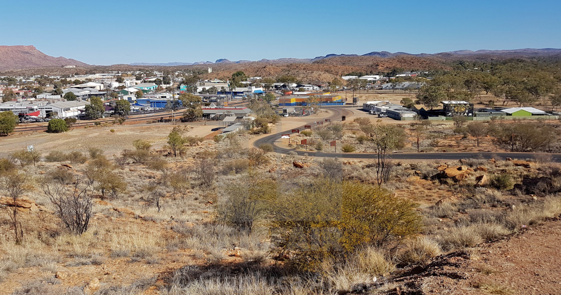 "Alice Springs - Panorama da Anzac Hill Road" stock image