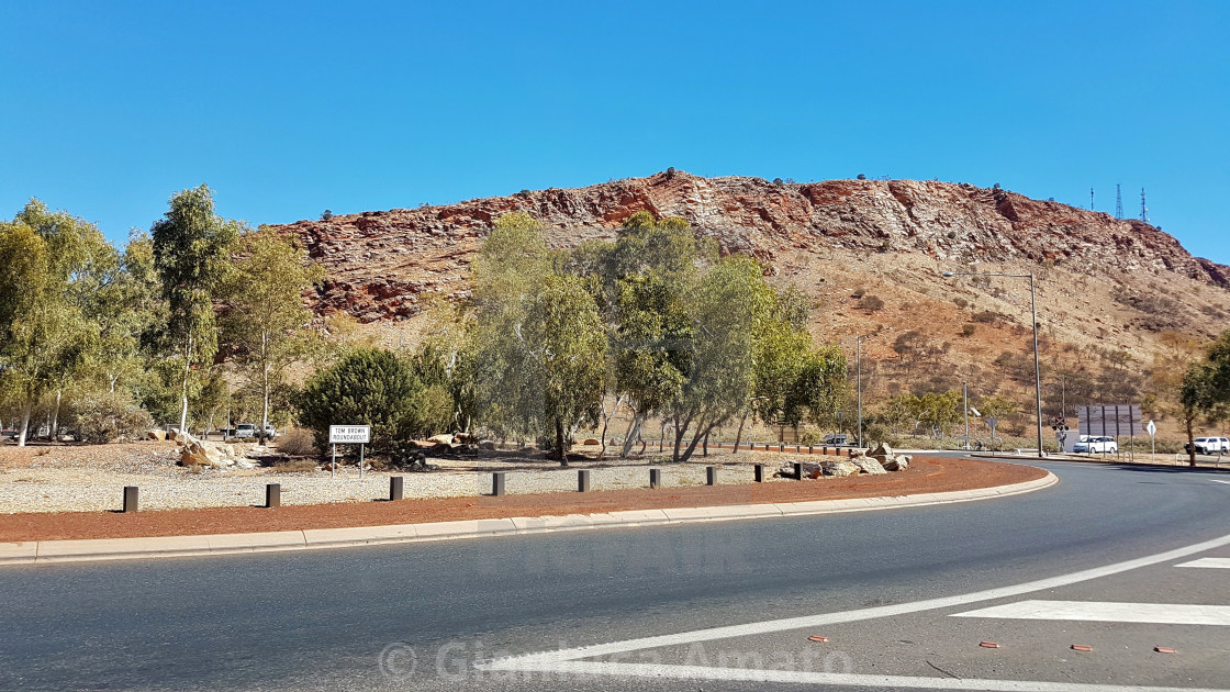 "Alice Springs - Stuart Hwy" stock image