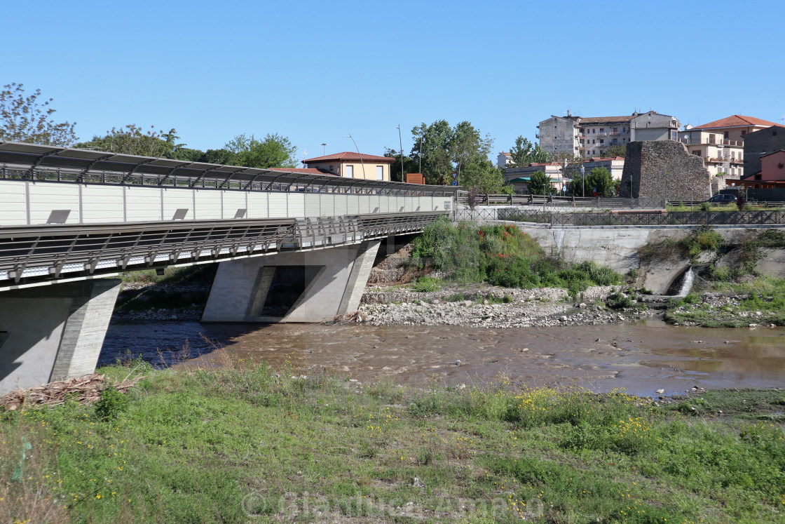 "Benevento - Scorcio del nuovo ponte sul fiume Sabato" stock image