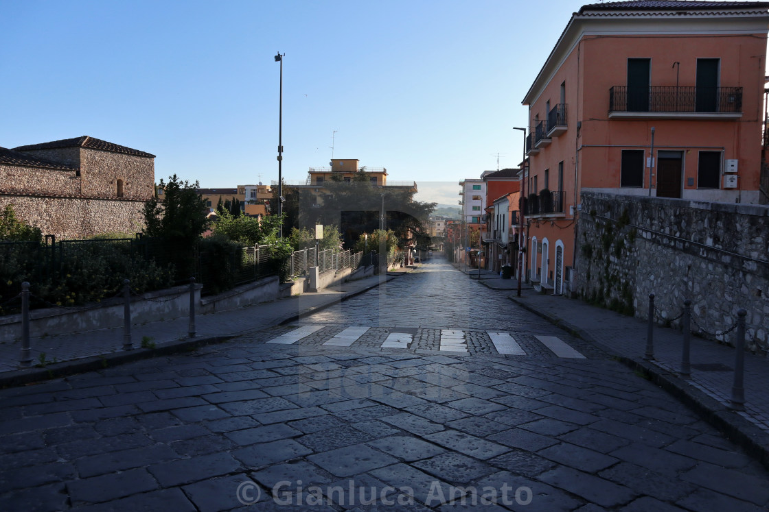 "Benevento - Via San Pasquale la mattina presto" stock image