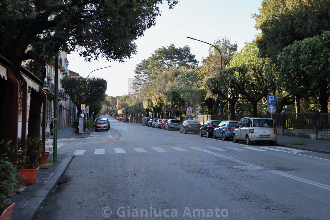 "Benevento - Viale Atlantici la mattina presto" stock image