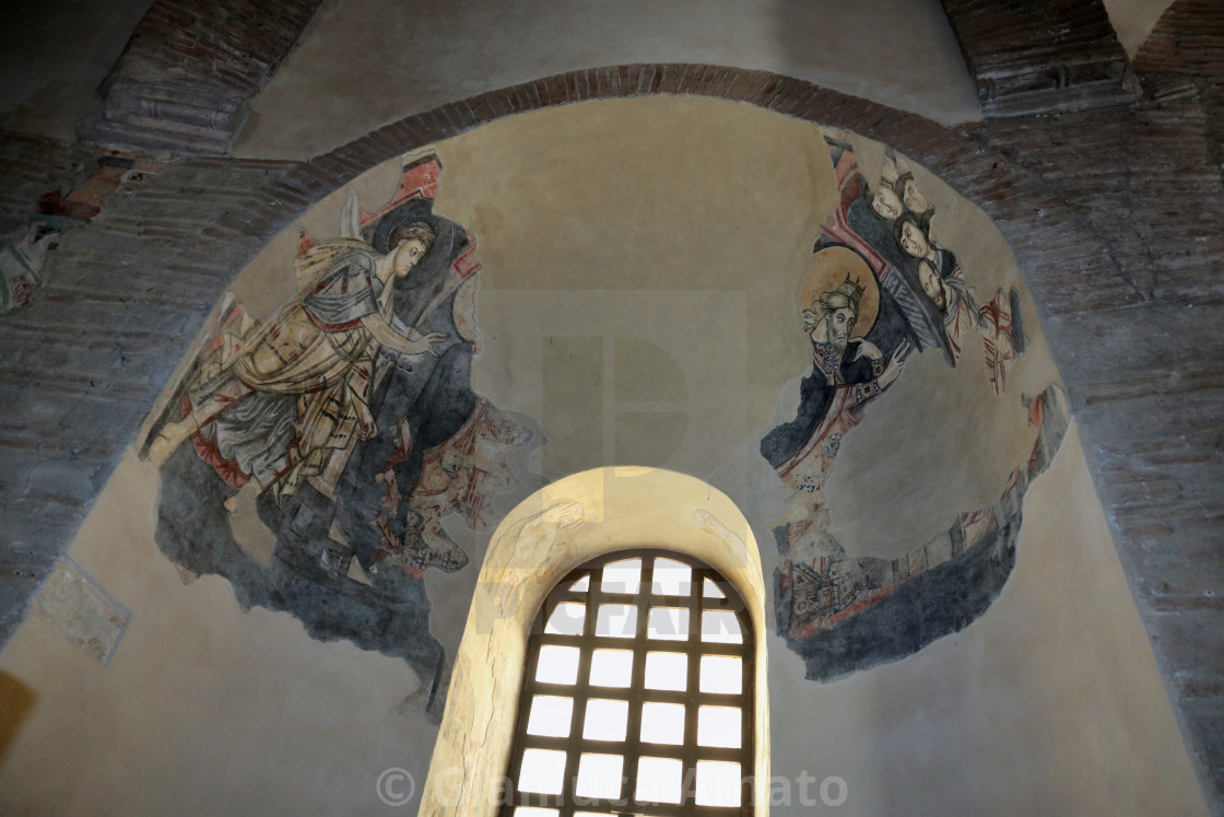 "Benevento - Affreschi dell'abise di Santa Sofia" stock image