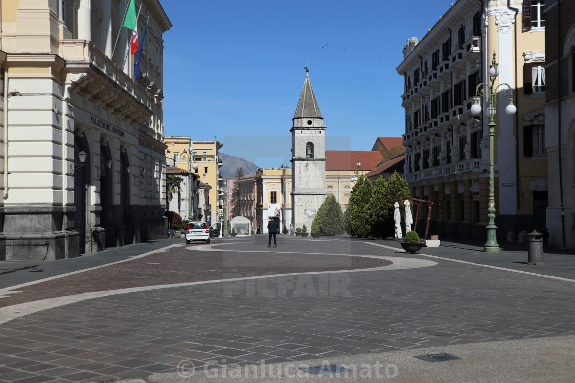 "Benevento - Corso Garibaldi durante la quarantena" stock image