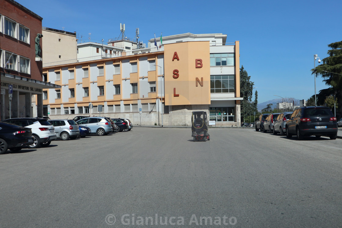 "Benevento - Piazza Risorgimento durante la quarantena" stock image