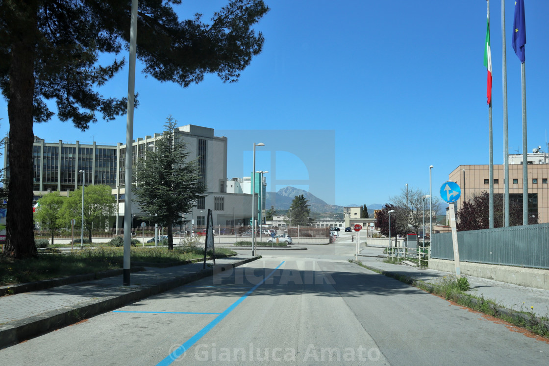 "Benevento - Scorcio del tribunale durante la quarantena" stock image