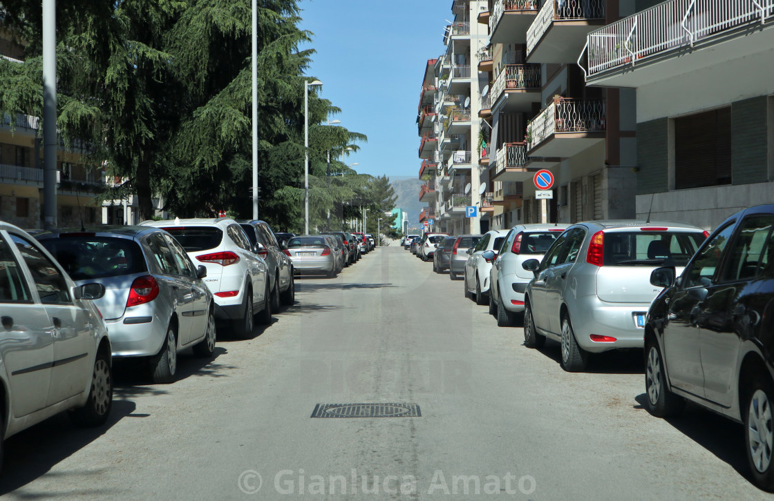 "Benevento - Via Francesco Flora durante la quarantena" stock image