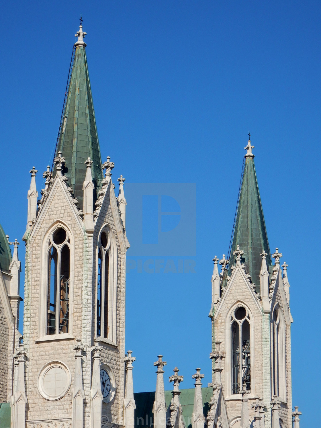 "Castelpetroso - Campanili del Santuario dell'Addolorata" stock image