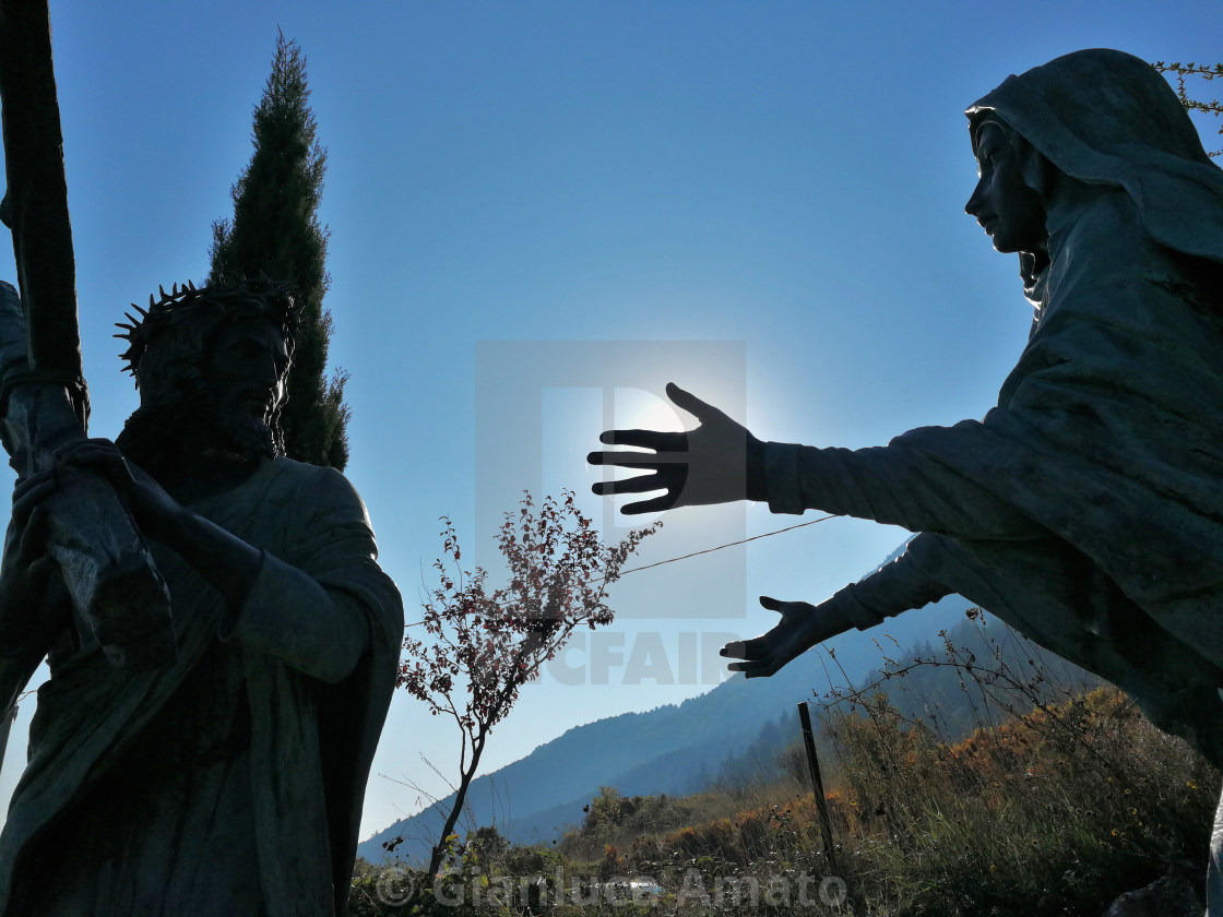 "Castelpetroso - Incontro di Gesù con la madre" stock image