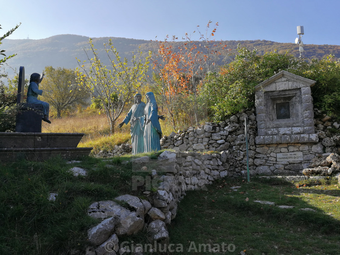 "Castelpetroso - Terzo gruppo scultoreo" stock image