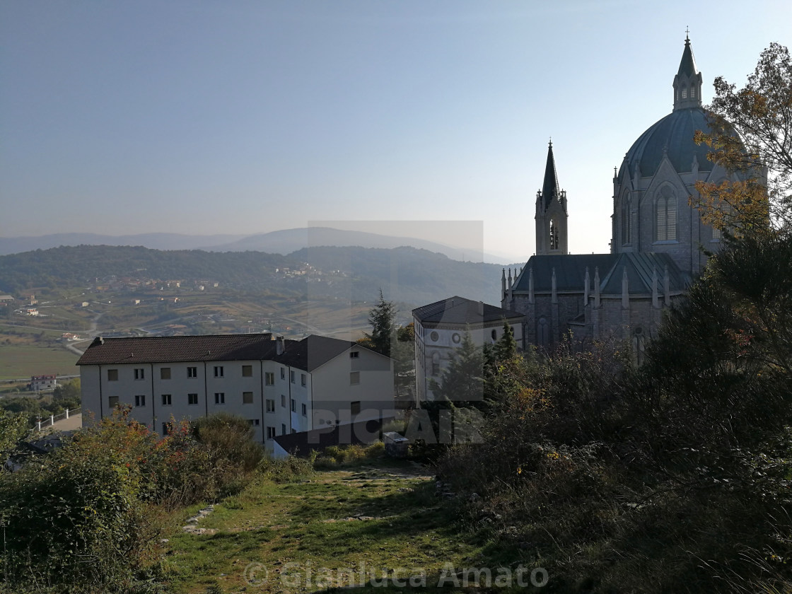 "Castelpetroso - Santuario in controluce dalla Via Matris" stock image