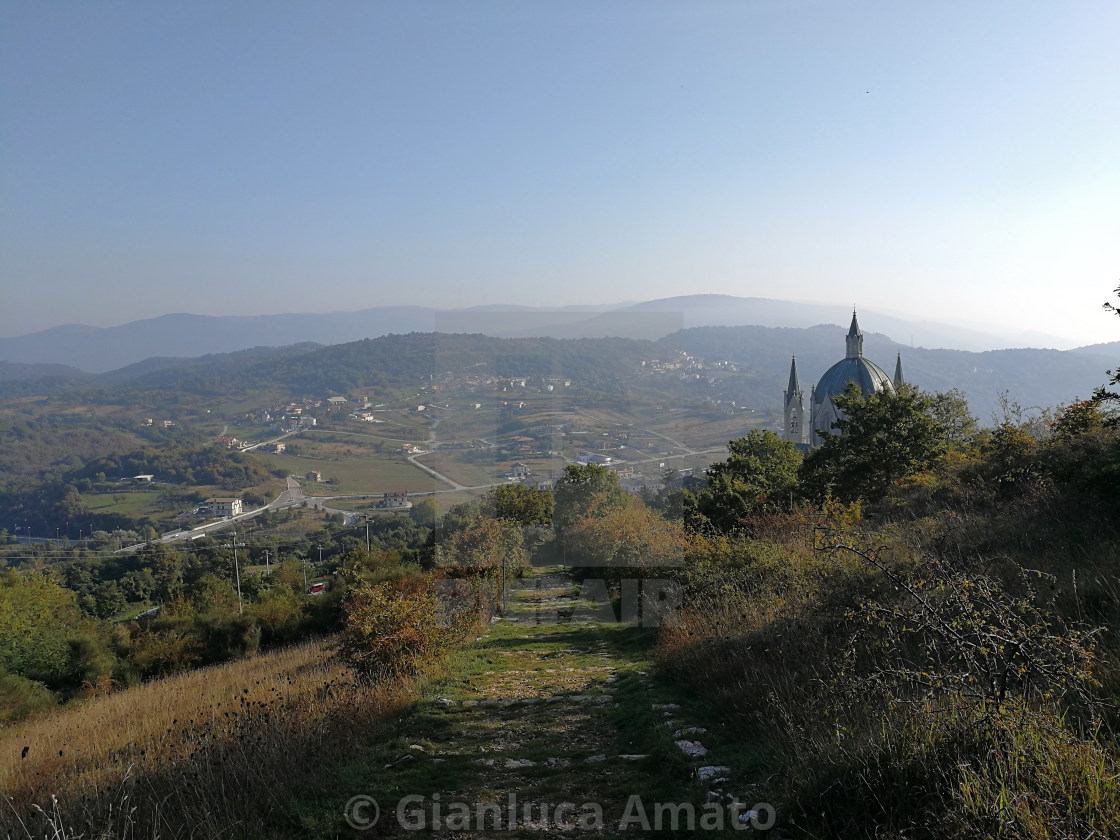 "Castelpetroso - Scorcio del santuario dalla Via Matris" stock image