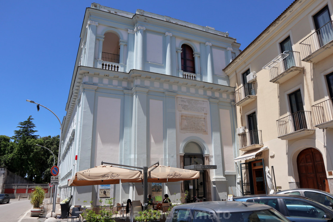 "Capua - Entrata del Teatro Ricciardi" stock image