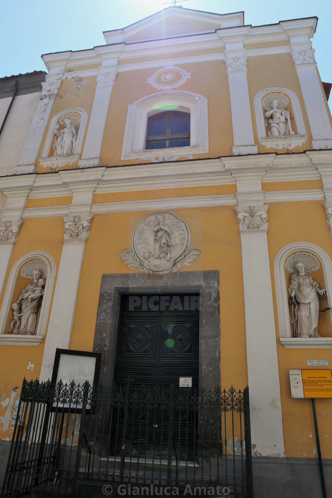 "Capua - Facciata della Chiesa della Concezione" stock image