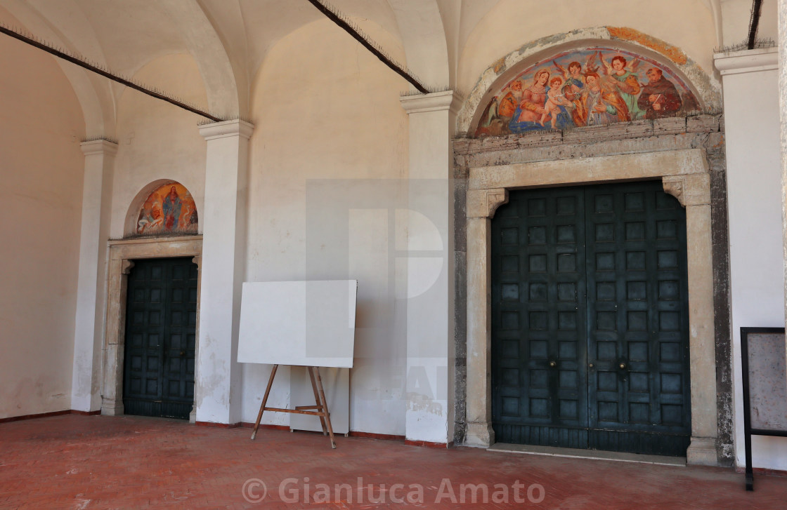 "Capua - Lunette affrescate della Chiesa di Santa Caterina" stock image