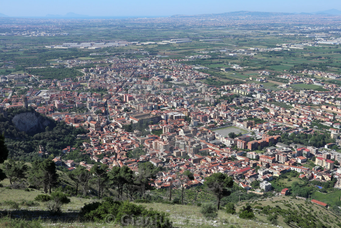 "Maddaloni - Panorama dal Santuario di San Michele e Santa Maria del Monte" stock image