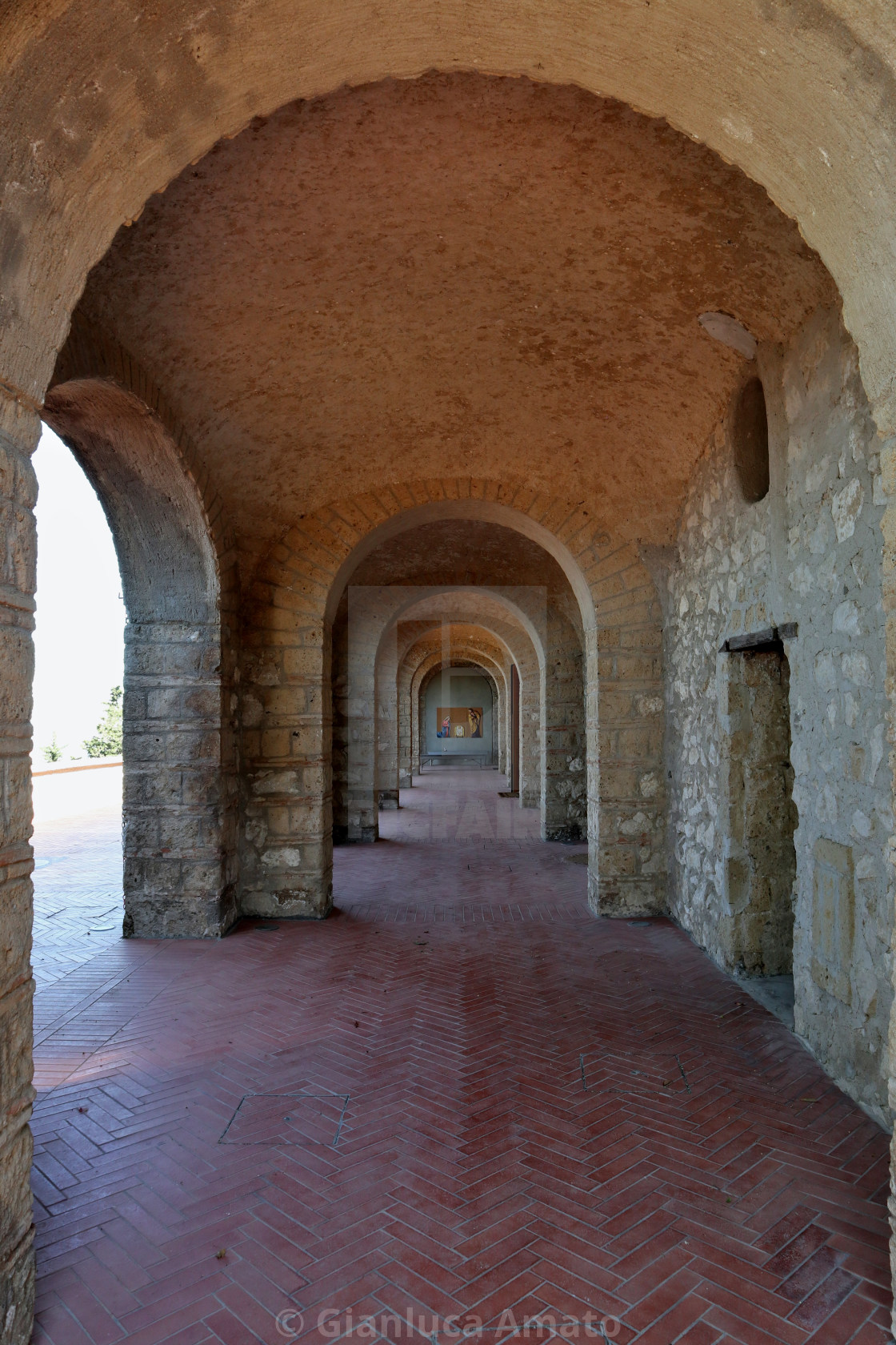 "Maddaloni - Porticato del Santuario di San Michele e Santa Maria del Monte" stock image