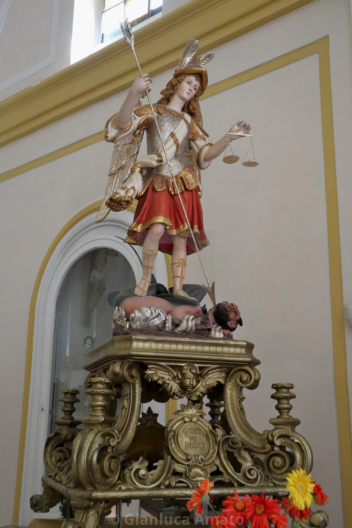 "Maddaloni - Statua di San Michele Arcangelo" stock image