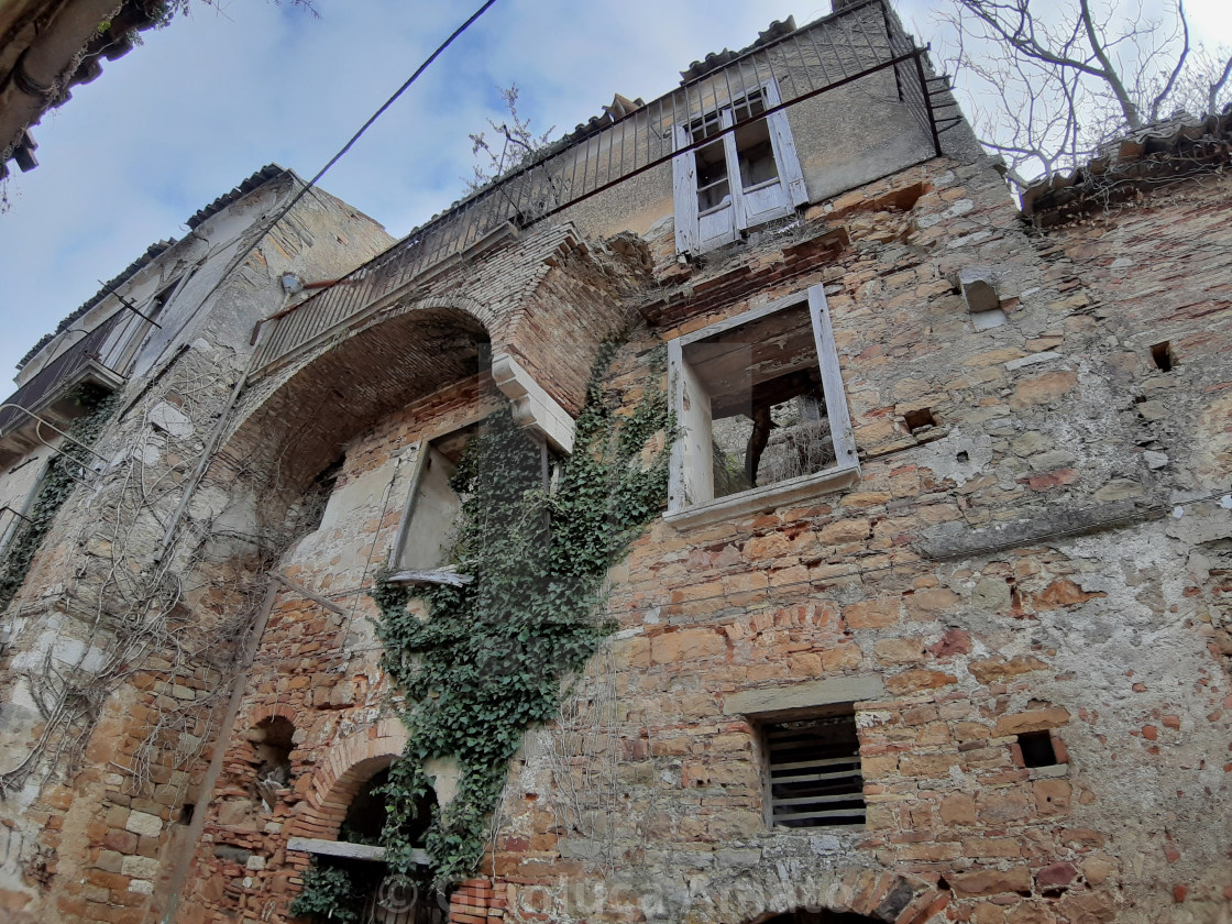 "Paduli - Palazzo fatiscente del borgo fantasma" stock image