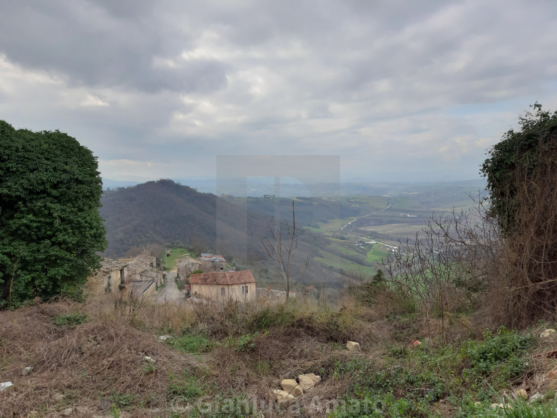 "Paduli - Panorama dal borgo fantasma" stock image