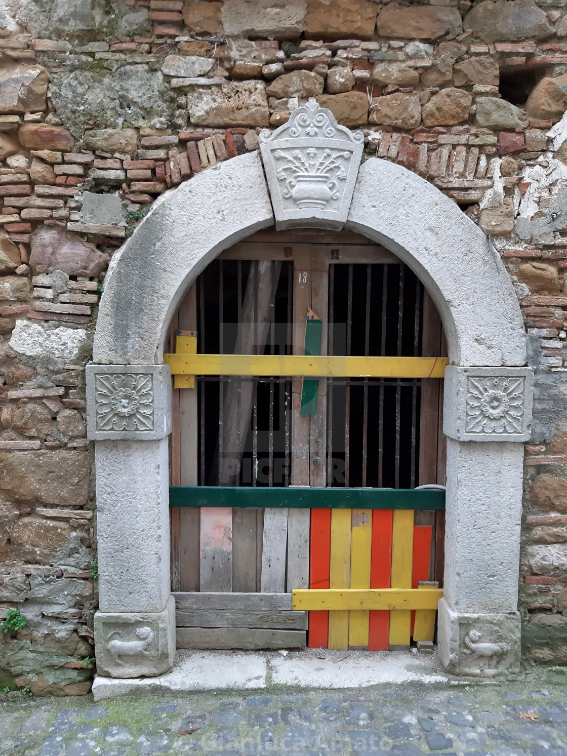 "Paduli - Portale del borgo fantasma" stock image