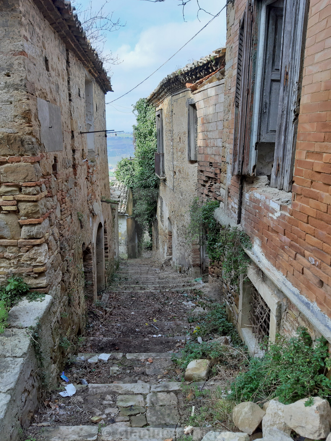 "Paduli - Scalinata del borgo fantasma" stock image