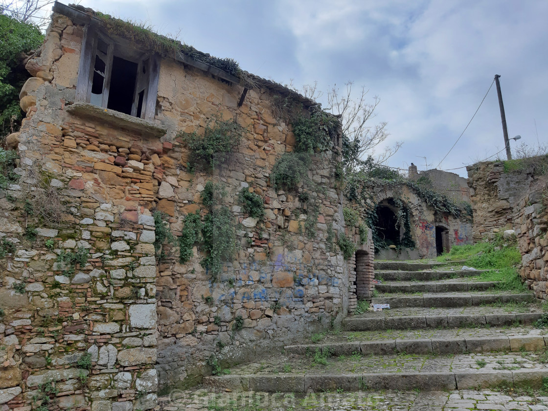 "Paduli - Scorcio del borgo fantasma" stock image