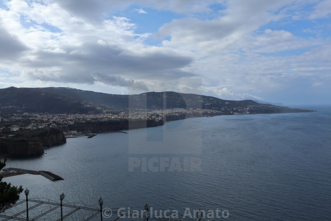 "Panorama della Penisola Sorrentina da Vico Equense" stock image