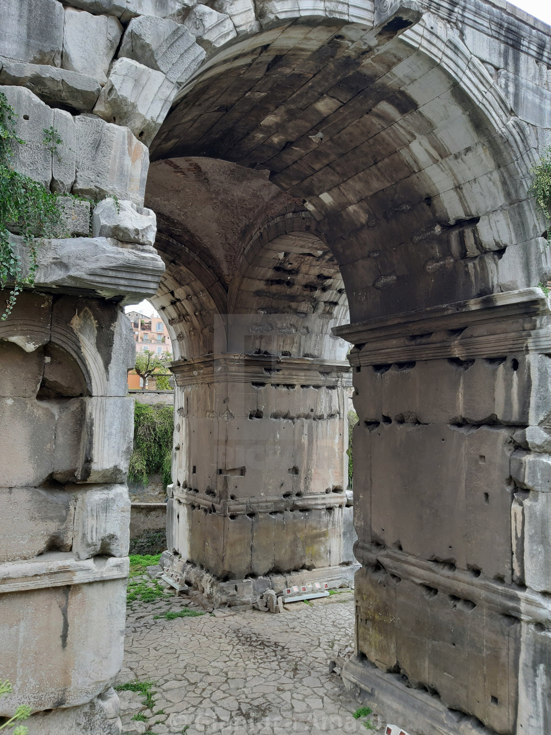 "Roma - Arcate dell'Arco di Giano" stock image