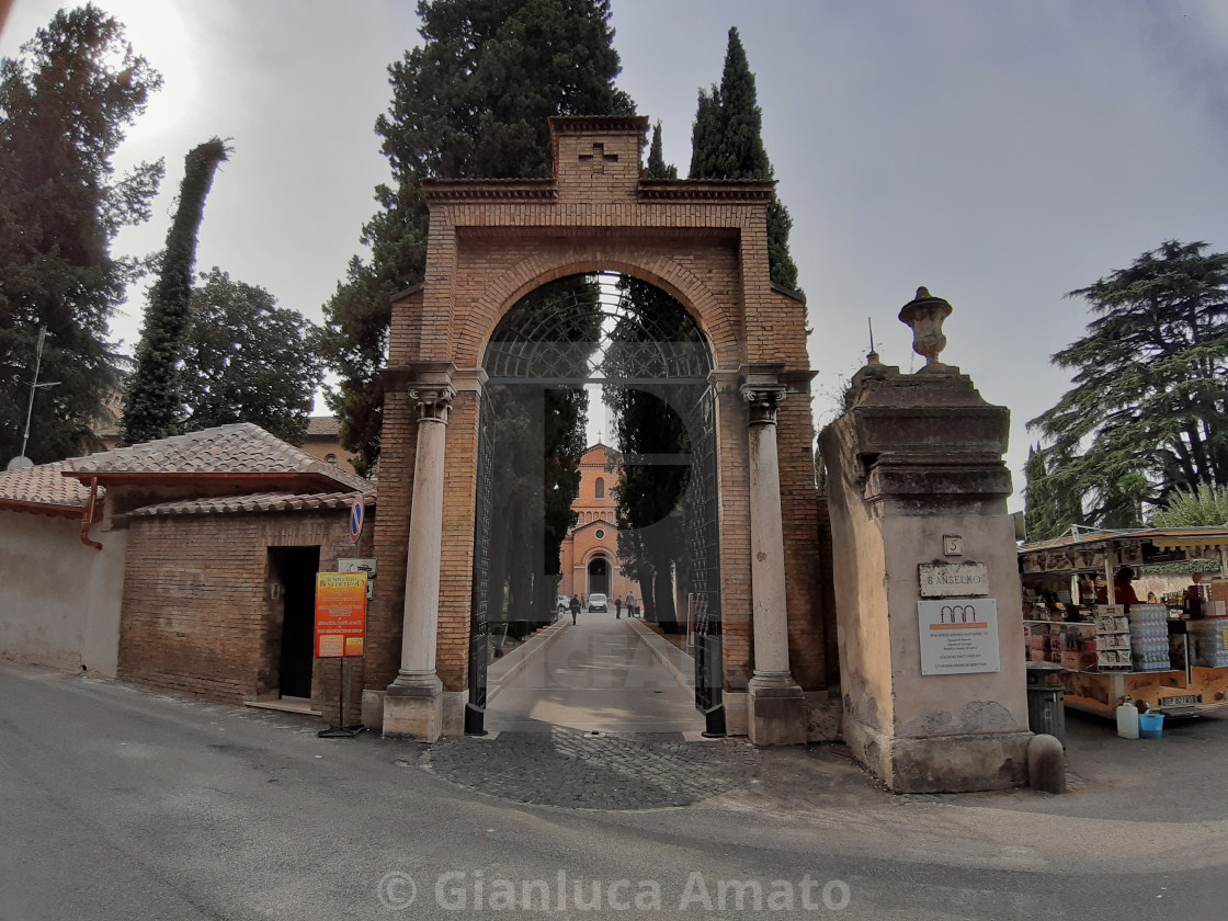 "Roma - Badia Primaziale di Sant'Anselmo" stock image