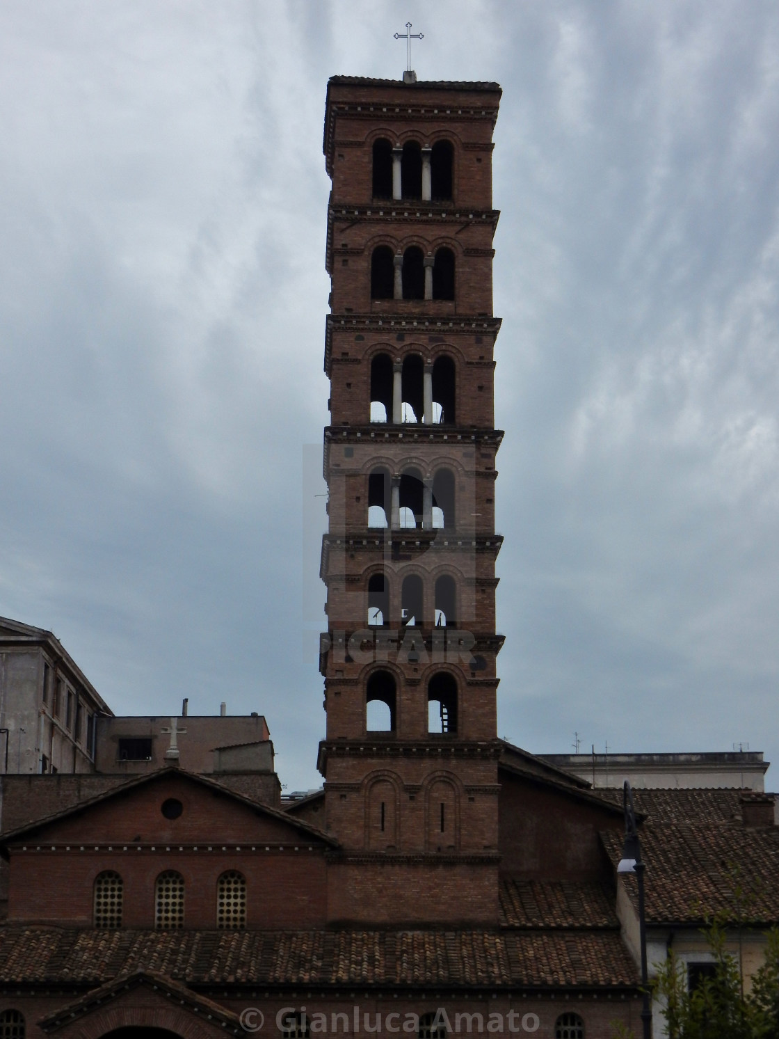 "Roma - Campanile di Santa Maria in Cosmedin" stock image