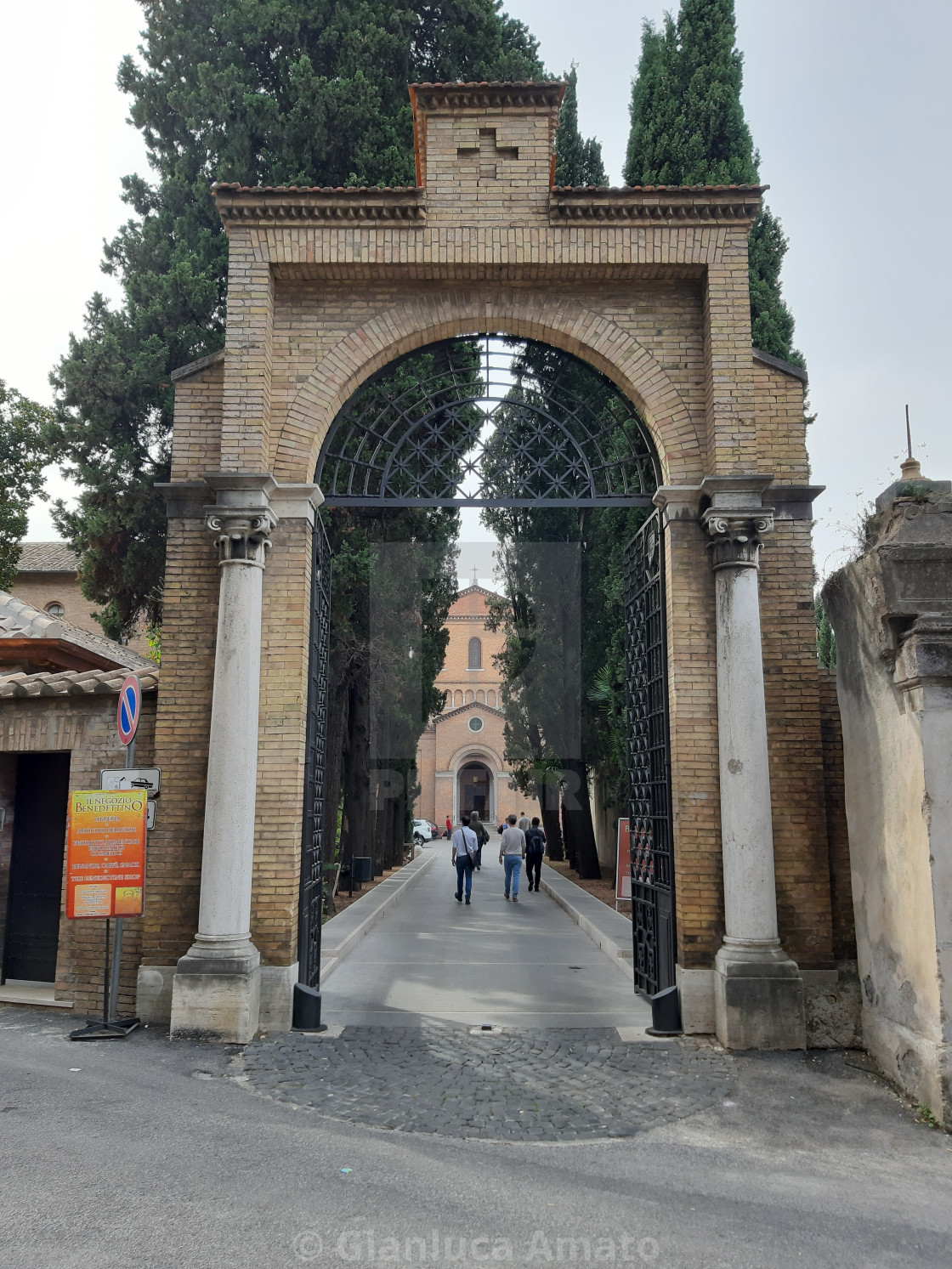 "Roma - Entrata del Pontificio Ateneo di Sant'Anselmo" stock image