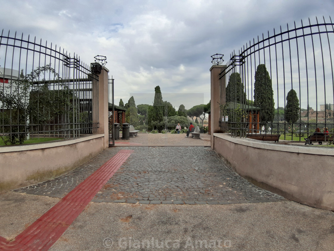 "Roma - Entrata del roseto" stock image