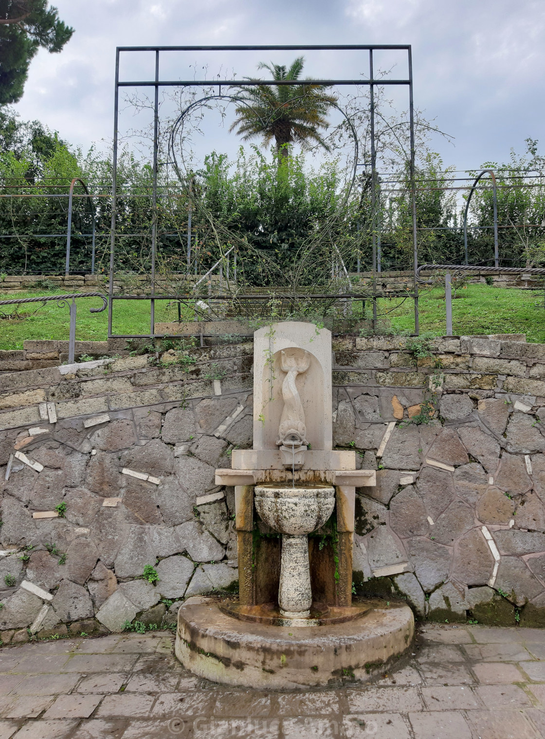 "Roma - Fontana Acqua Marcia del roseto" stock image